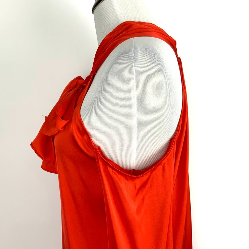 Trina Turk Silk Cold Shoulder Mitchell Scarlet Red Blouse​​ Medium - Picture 9 of 16